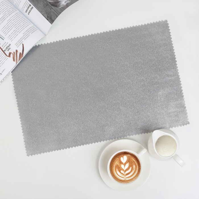 Салфетка кухонная "Эко стиль" 42х28 см, цвет серебристый