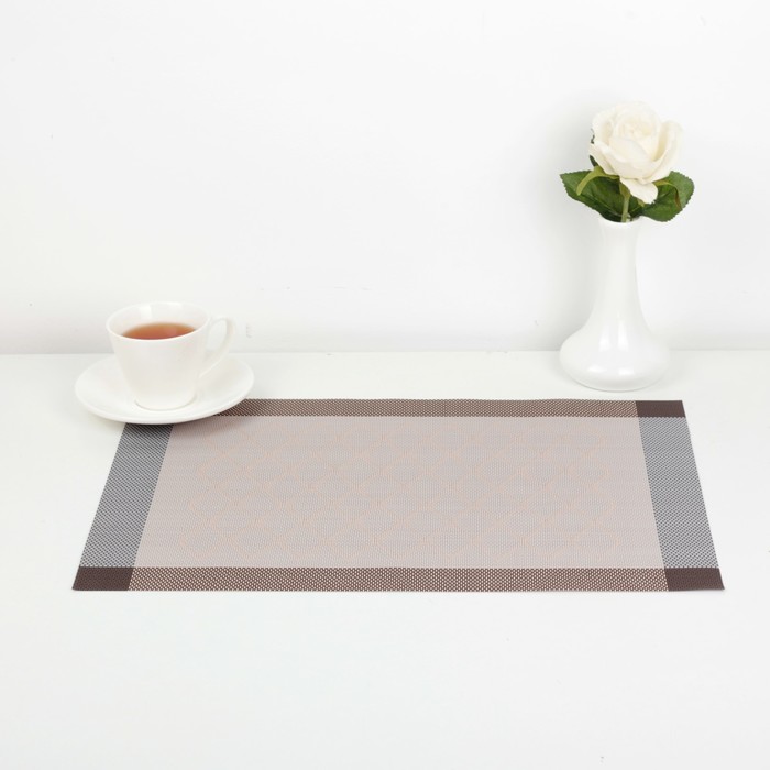 Салфетка кухонная "Параллель" 45,5х30 см, цвет бежевый