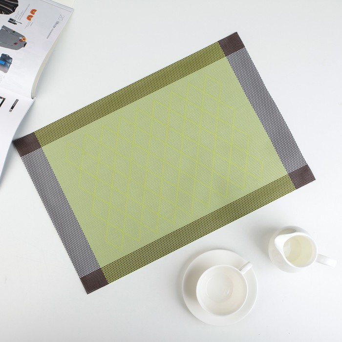 Салфетка кухонная "Параллель" 45,5х30 см, цвет зеленый