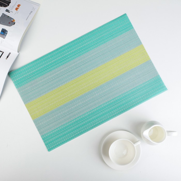 Салфетка кухонная "Вязание" 45,5х30 см, цвет бирюзовый