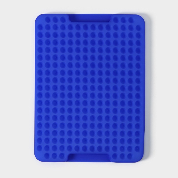 фото Силиконовый коврик-антижир доляна, 28×21 см, цвет синий