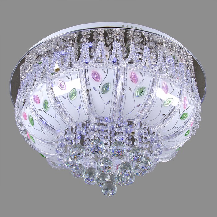 Люстра с ПДУ "Августина" 12 ламп E14 15Вт хром 60см.