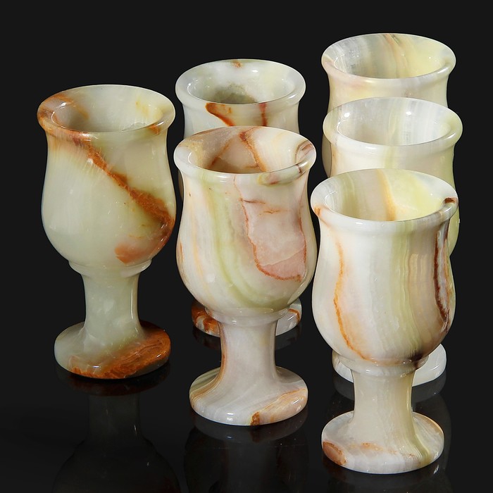 Набор рюмок «Грация», 6 шт 5х10 см, оникс