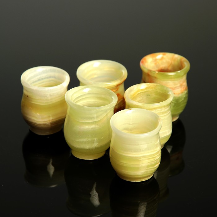 Набор стаканов «Тюльпан», 6 шт 3,5х5 см, оникс