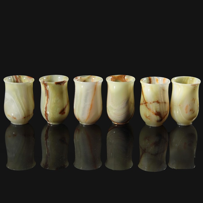 Набор стаканов «Тюльпан», 6 шт 5,5х10 см, оникс