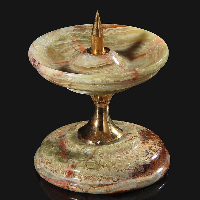 Подсвечник «Грация», однорожковый, оникс