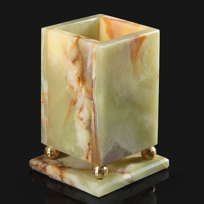 Карандашница, 7,5х10 см, оникс