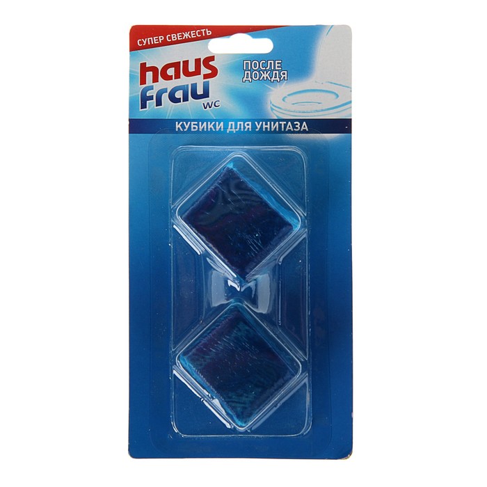 Чистящее средство для унитазов Haus Frau "После дождя", 1 кубик 50 гр