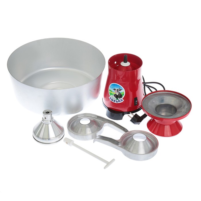 Электросепаратор "Зорька" -120", 100 л/ час, 12000 об/мин, чаша 12 л, красный