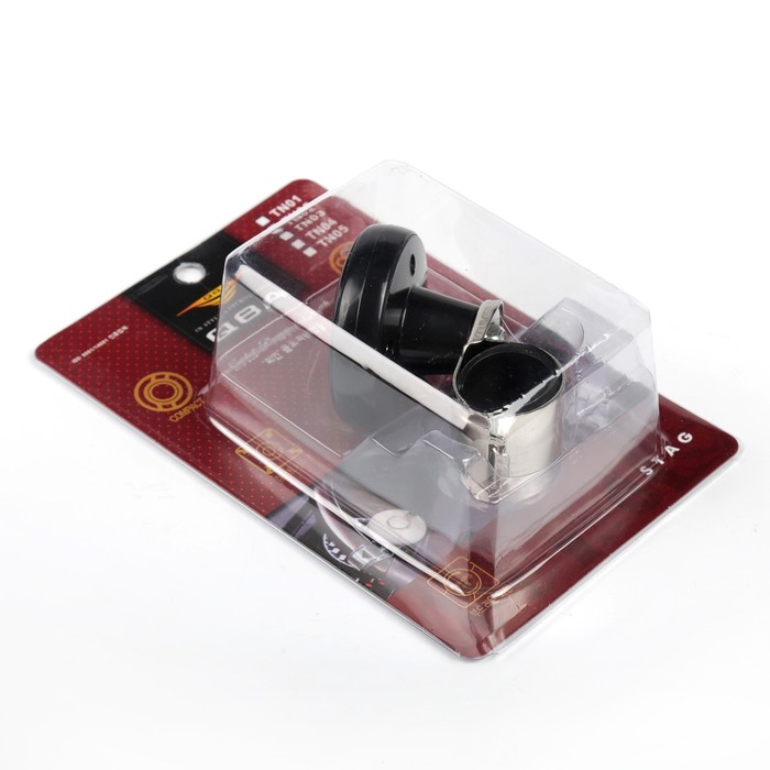 Ручка на руль, металл крепление, черный-хром кольцо,