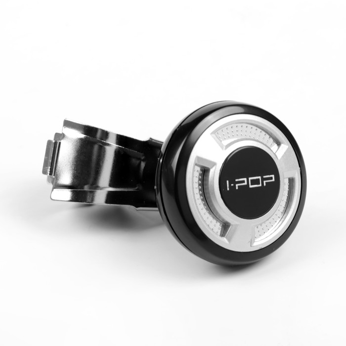 Ручка на руль, металл крепление, черный с хром вставками