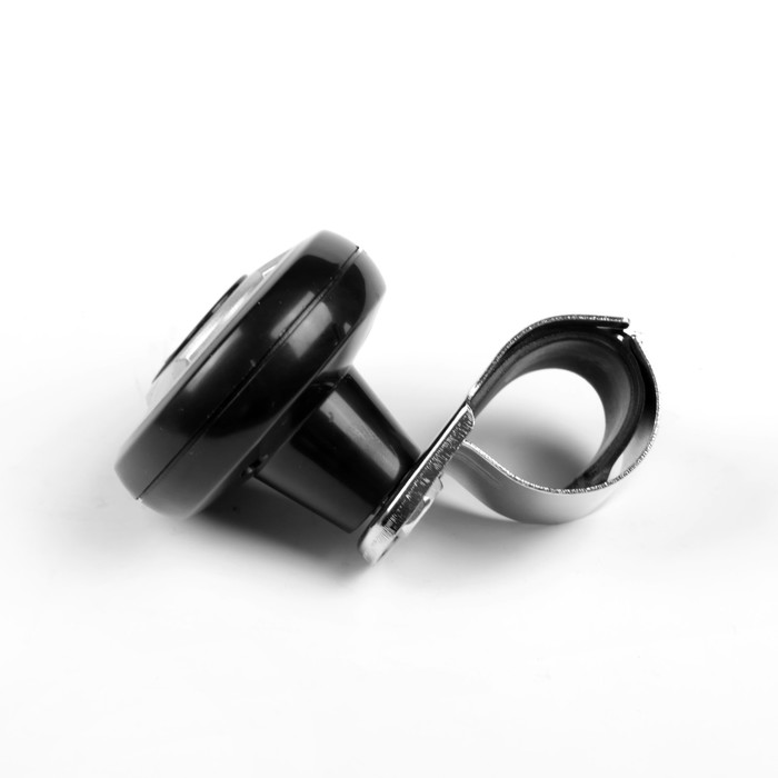 Ручка на руль, металл крепление, черный с хром вставками