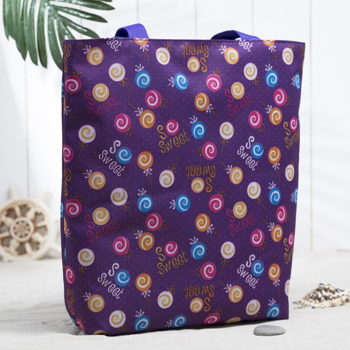 Сумка летняя "Сладость", с косметичкой, отдел на молнии, цвет сиреневый