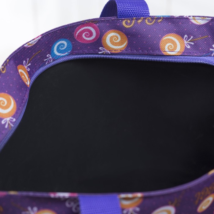 Сумка летняя "Сладость", с косметичкой, отдел на молнии, цвет сиреневый