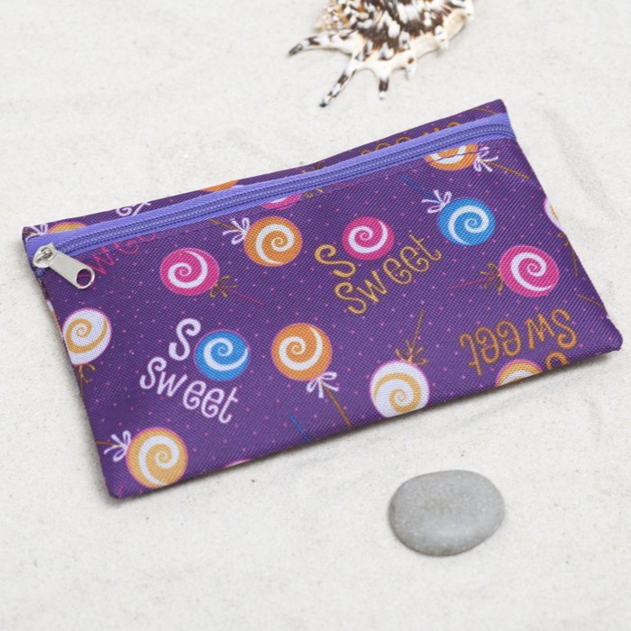 Сумка летняя "Сладость", с косметичкой, отдел на молнии, цвет сиреневый