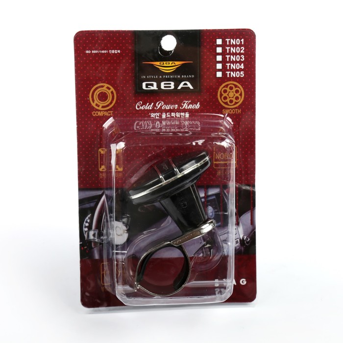 Ручка на руль, металл крепление, черный глянец, хром