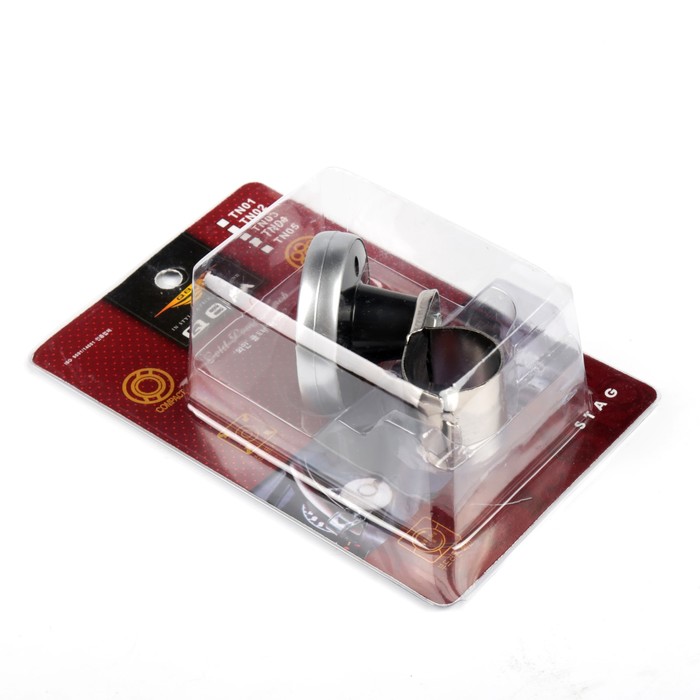 Ручка на руль, металл крепление, чёрно-серебристый