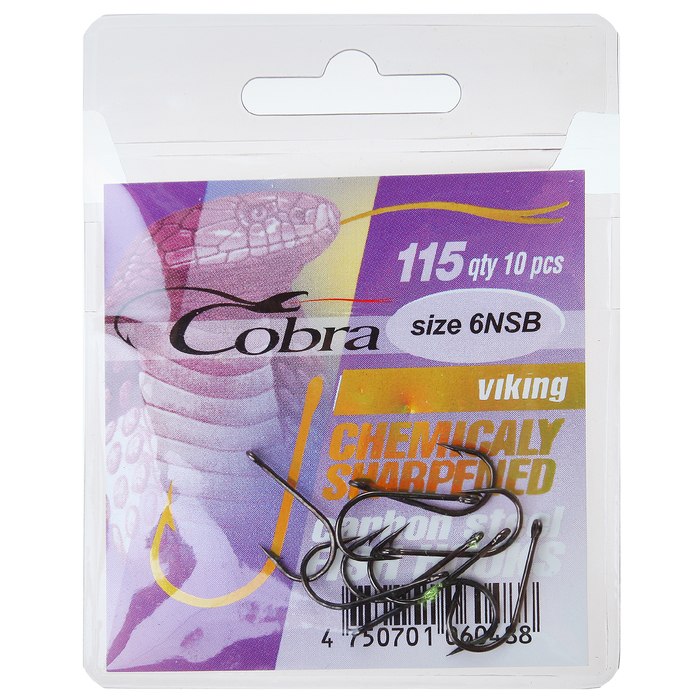 Крючки Cobra Viking115 NSB №6 (набор 10 шт)