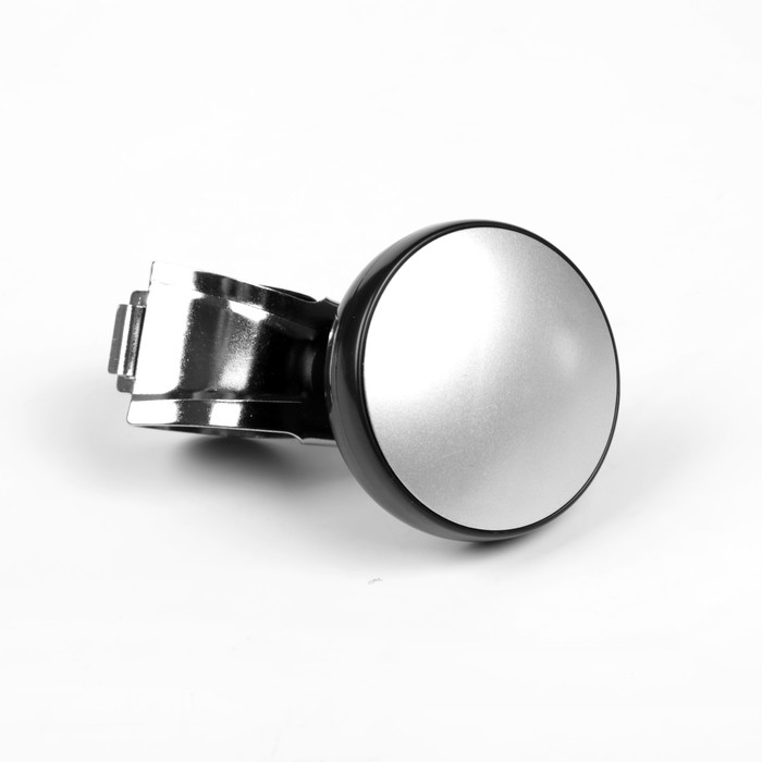 Ручка на руль, металл крепление, черный - серебро