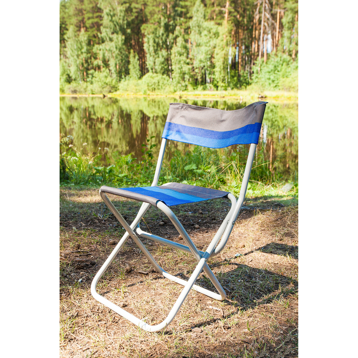 Стул туристический складной, цвет синий