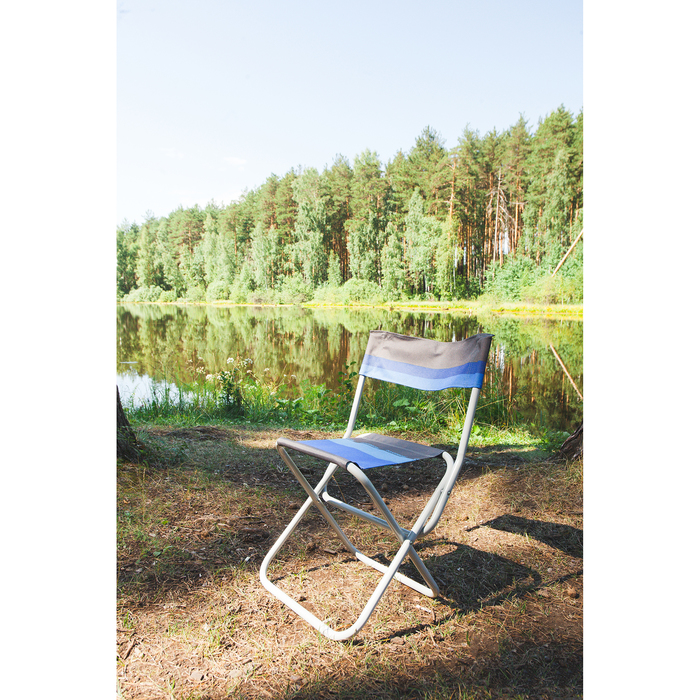 Стул туристический складной, цвет синий