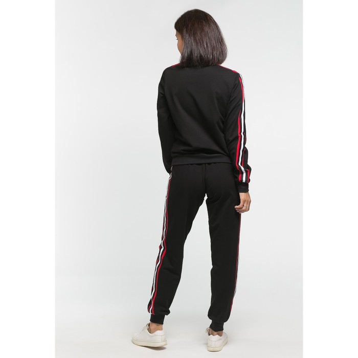 Костюм спортивный с лампасами женский MINAKU, размер 46, цвет чёрный