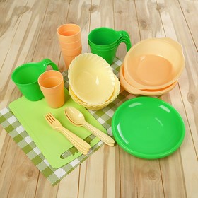 Набор посуды на 4 персоны «Дружная семья», 30 предметов