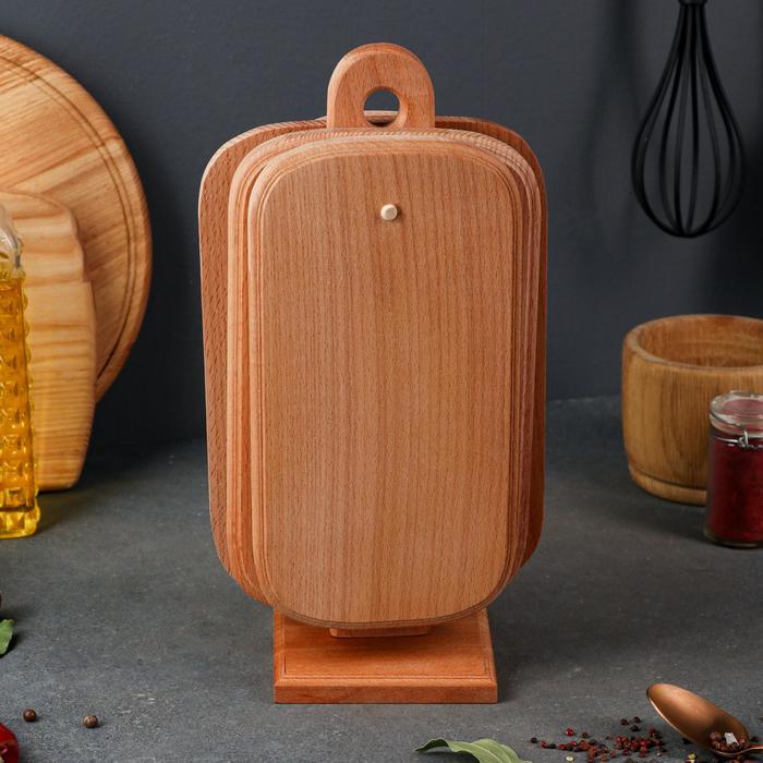 Набор разделочных досок "Прямоугольный", массив бука, 4 шт.