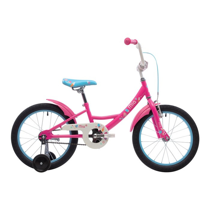 Велосипед 18" Pride Mia, 2018, цвет малиновый/белый/голубой