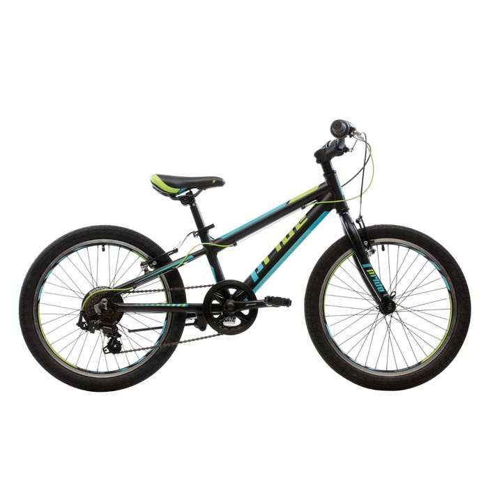 Велосипед 20" Pride Johnny, 2018, цвет черный/голубой/салатовый