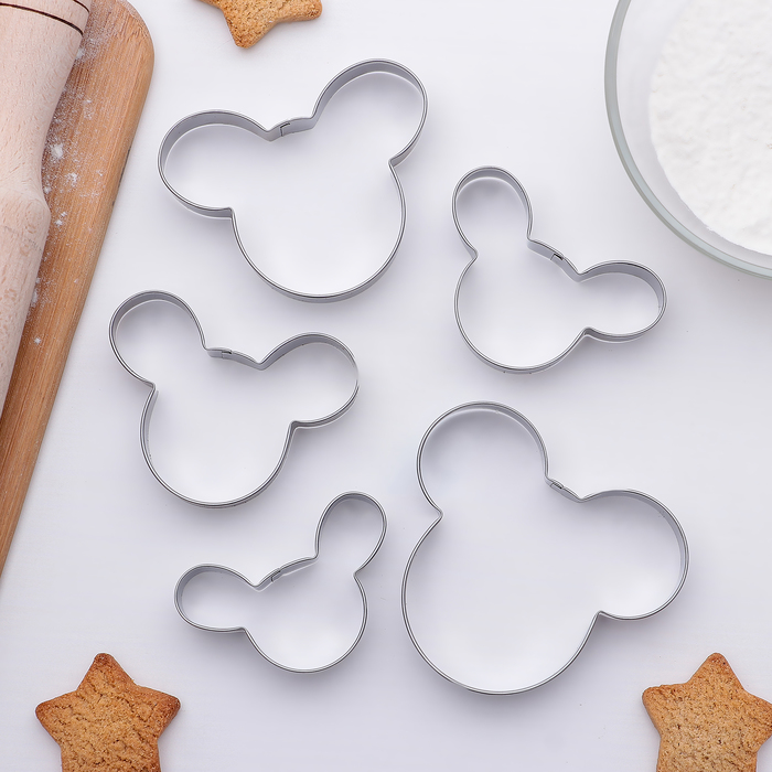 Набор форм для вырезания печенья "Мышка" 8х7,5 см, 5 шт