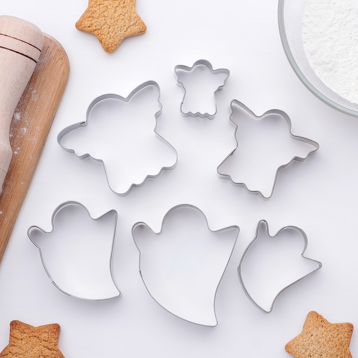 Набор форм для вырезания печенья "Ангел,приведение" 7x13 см, 6 шт