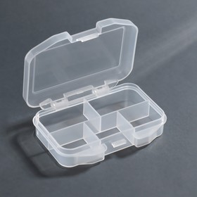 

Органайзер для декора, 5 ячеек,10 × 7,3 см, цвет прозрачный