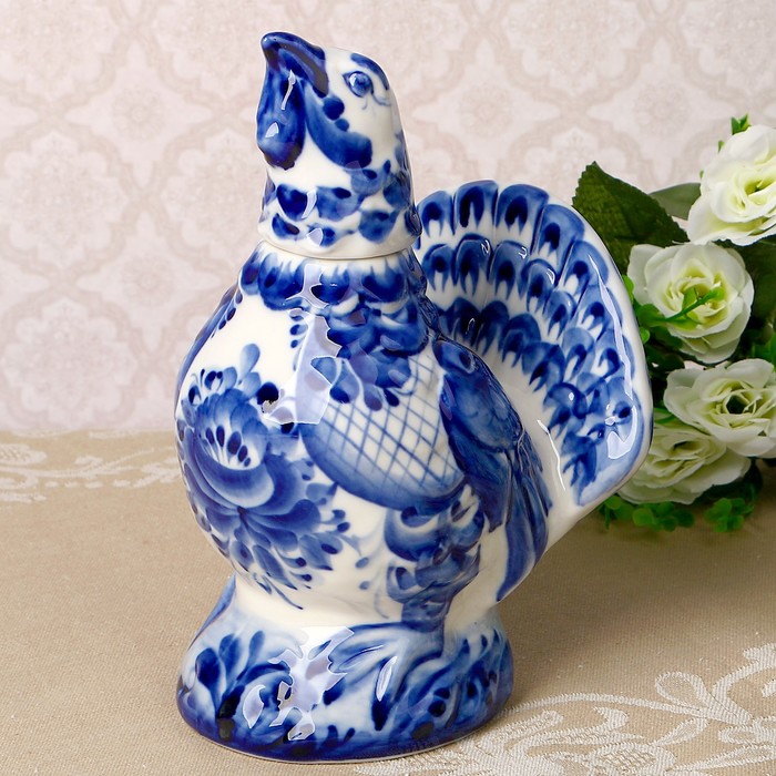 Штоф «Глухарка», 0,5 л, 25 см, гжель