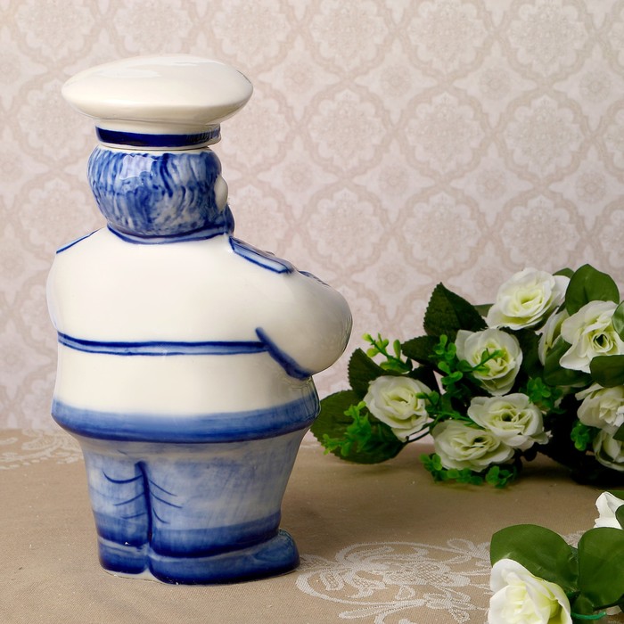 Штоф «Капитан», 1 л, 21 см, гжель