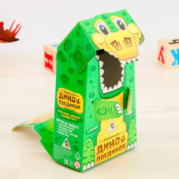 Настольная игра веселая "Дино поединок"