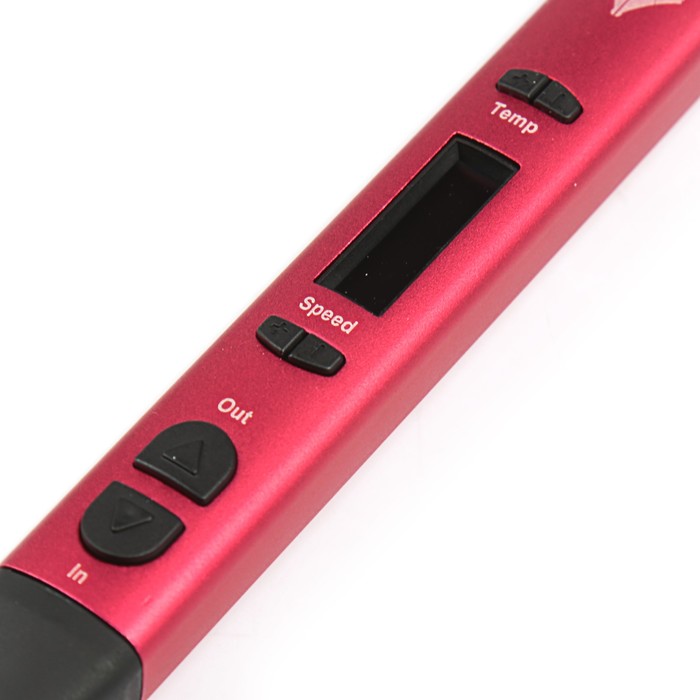 3D ручка SPIDER PEN PRO, ABS, PLA и UNID Pro, цвет: сверкающая малина (+ 2 цвета пластика)