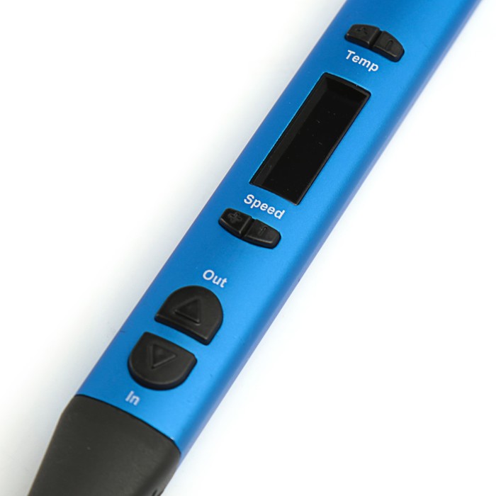 3D ручка SPIDER PEN PRO, ABS, PLA и UNID Pro, цвет: королевский синий (+ 2 цвета пластика)