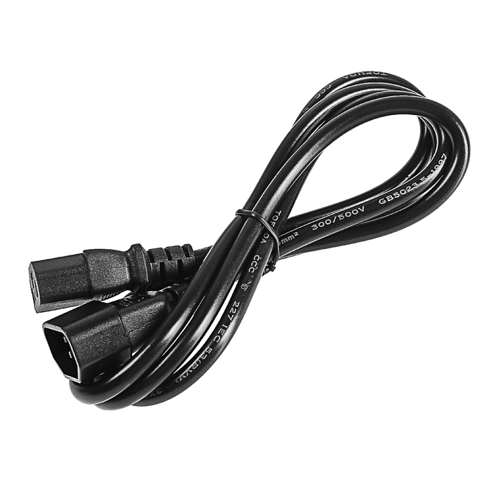 Кабель питания, штекера С13 - С14, 1,5 м, чёрный