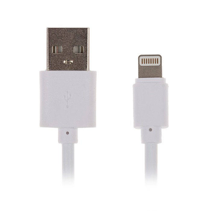 Кабель Luazon USB - iPhone 5-X, LCC-37, 2 м, зарядка и передача данных, белый
