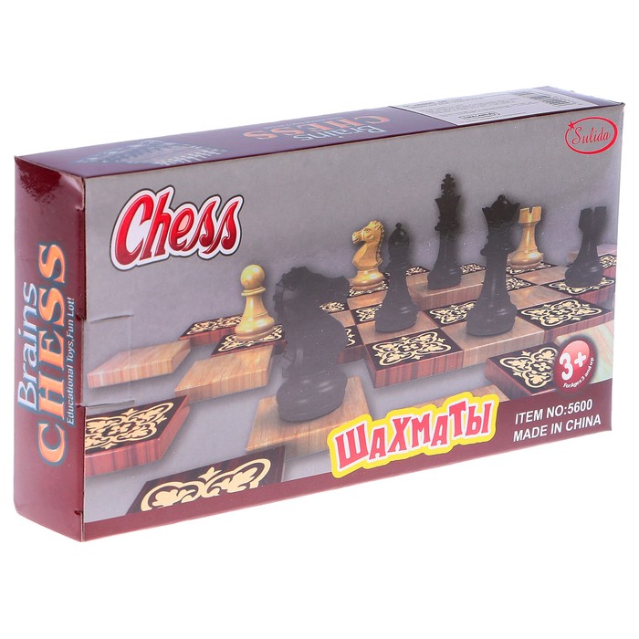 Игра настольная «Шахматы», поле в клетку с узором, 12.5х25 см