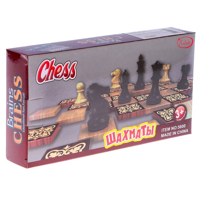 Игра настольная «Шахматы», поле в клетку с узором, 18х36 см