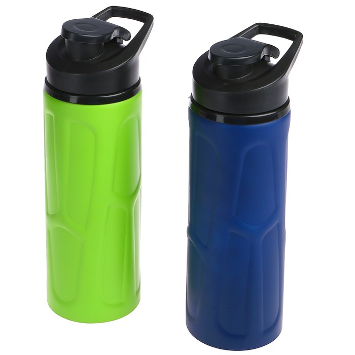 Бутылка для воды 600 мл «Отпечатки», микс, 8х23.5 см