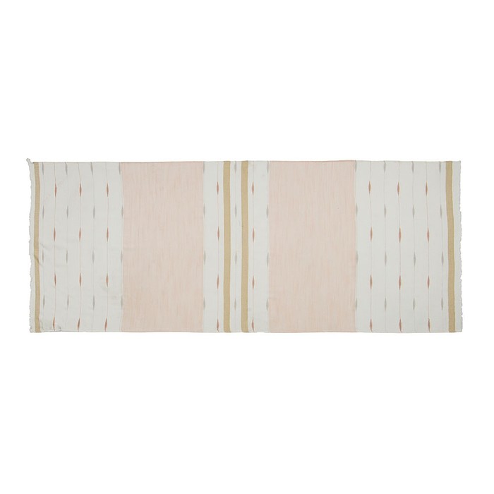 Палантин текстильный PJ1812_6 цвет белый/розовый, размер 68х175