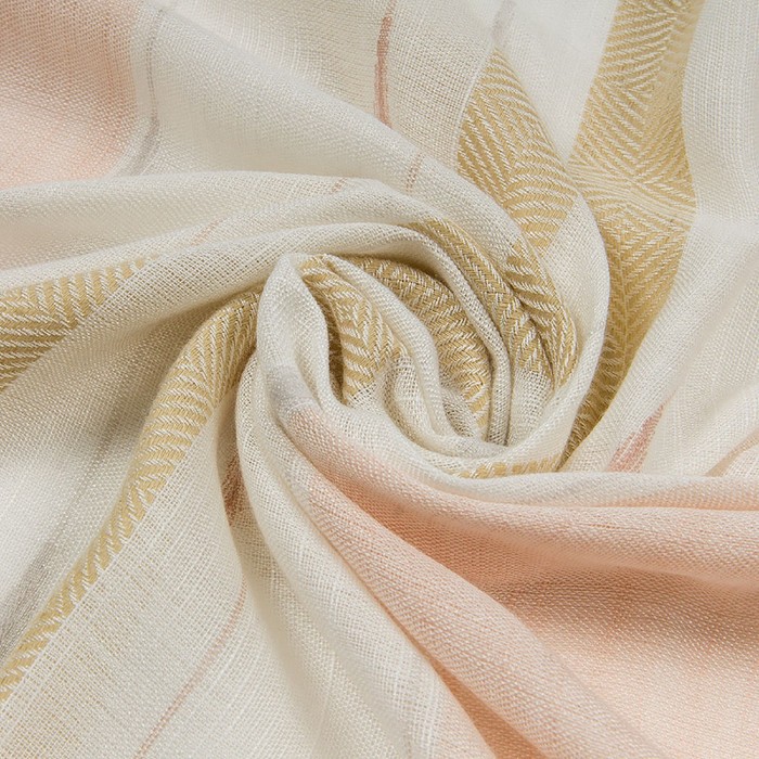 Палантин текстильный PJ1812_6 цвет белый/розовый, размер 68х175