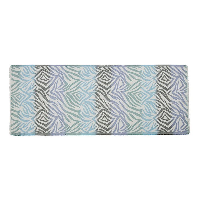 Палантин текстильный PJ1815_1 цвет голубой, размер 70х175