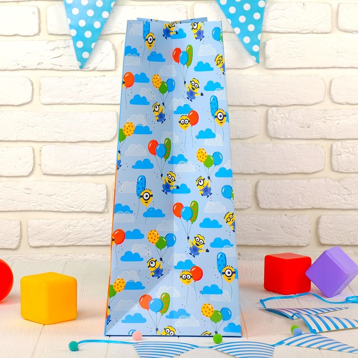 Пакет ламинат XL МИНЬОНЫ "С Днем рождения!", 61 х 46 х 20 см