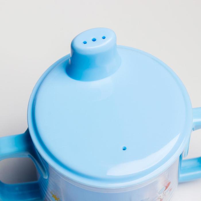 Поильник с твёрдым носиком детский, с ручками, 160 мл, от 6 мес., цвета МИКС