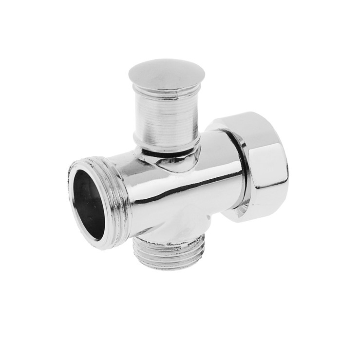 Дивертор для смесителя, цинк, переключатель пружинный, хром