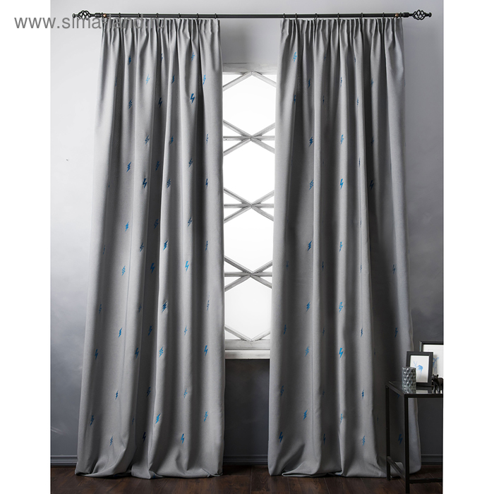 фото Комплект штор «флэш», размер 145 х 280 см, серый pasionaria